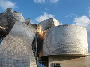 Architectural Design Prints: Titanium facade of the Guggenheim Museum designed by Frank Gehry