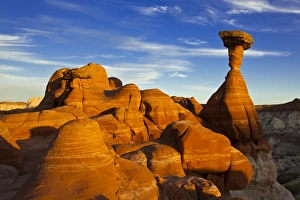Toadstool Paria Rimrocks at sunset, near Kanab, Grand Staircase-Escalante National Monument, Utah, United States of America, North America