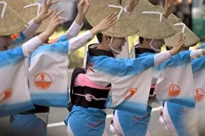 Tokus hima Ao Odori dancers