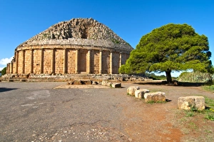 Algeria Prints: The tomb of the Christian, old Christian pyramid, Tipasa, UNESCO World Heritage Site