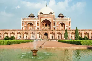 Landscaping Prints: Tomb of Humayun built in 1570, UNESCO, Delhi, India, Asia