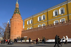 Russian Prints: Tomb of the Unknown Soldier and Kremlin Wall, Moscow, Russia, Europe