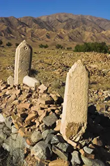Ghor Prints: Tombs near Ghorid (12th century) ruins believed to be a mausoleum or madrassa