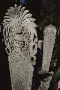Tomb Stones Prints: Tombstones, Eyup mosque, Istanbul, Turkey, Europe