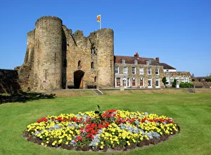 Flowers Prints: Tonbridge Castle, Tonbridge, Kent, England, United Kingdom, Europe