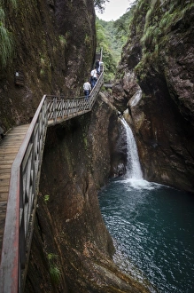 Typically Chinese Prints: Tongling Mountain near Wencheng, Wenzhou, Zhejiang Province, China, Asia
