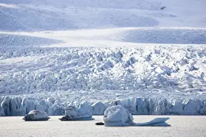 Massive Prints: Tongue of the Vatnajokull Glacier at Fjallsarlon glacial lagoon, South Iceland