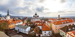 Panorama Gallery: Toompea hill with Russian Orthodox Alexander Nevsky Cathedral, Niguliste church