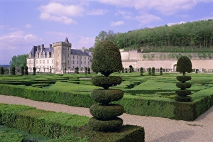 Formal Prints: Topiary in formal gardens, Chateau of Villandry, UNESCO World Heritage Site