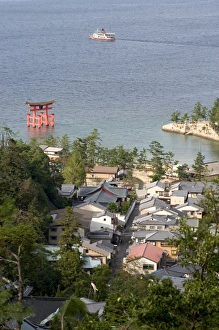 Shinto Prints: Torii Shrine Gate in the sea
