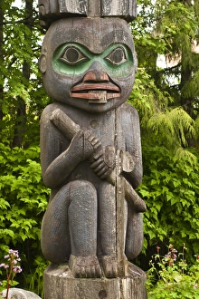 Totem Prints: Totem at Kiksetti Totem Park, Wrangell, Southeast Alaska, United States of America