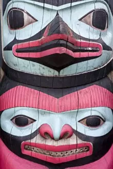 Images Dated 27th May 2010: Totem Pole at Icy Strait Point Cultural Center, Hoonah City, Chichagof Island