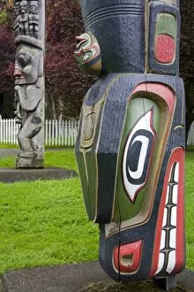 Images Dated 30th May 2010: Totem Pole Park, Royal British Columbia Museum, Victoria, Vancouver Island