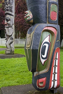 Totem Poles Prints: Totem Pole Park, Royal British Columbia Museum, Victoria, Vancouver Island