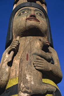 Juneau Prints: Totem pole of Shaman and land otter