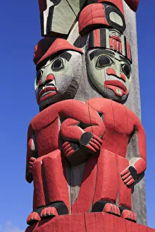 Totem Pole Prints: Totem Pole, Sheldon Museum, Haines, Lynn Canal, Alaska, United States of America