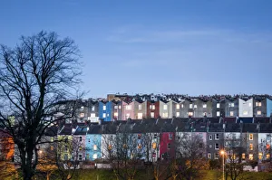 Bristol Prints: Totterdown, dusk, Bristol, England, United Kingdom, Europe