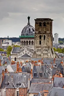 Indre Et Loire Prints: Tour Charlemagne and the Basilique St