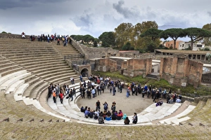 Amphitheatre Prints: Tour groups in the Large (Grand) Theatre