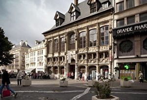 Rouen Prints: Tourism Office building opposite cathedral, Rouen, Upper Normandy, France, Europe