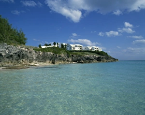 Whale Beach Prints: Tourist apartments above Whale Beach, Bermuda, Caribbean, Central America