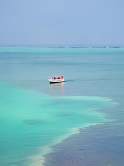 Cruise Prints: Tourist Boat by the Caye Caulker, Belize District, Belize