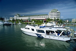 Cairn Prints: Tourist boat in harbour, Cairns, Queensland, Australia, Pacific