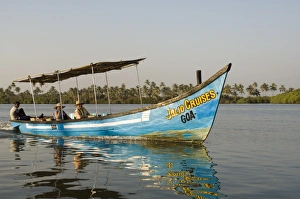Tourist boats on backwater near Mobor
