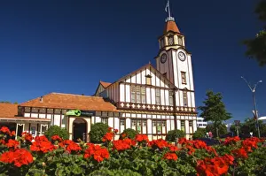 Taupo Prints: The Tourist Information Office Building and Mock Tudor Clock Tower