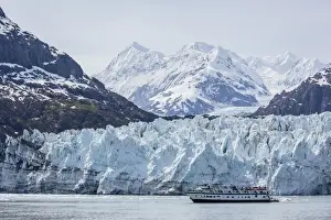 Glacier Prints: A tourist ship explores the Lamplugh Glacier in Glacier Bay National Park and Preserve