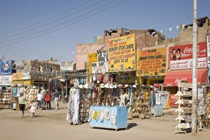 Karnak Prints: Tourist shops, near Karnak Temple, Karnak, Luxor, Thebes, Egypt, North Africa, Africa