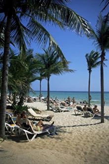 Tourists on the beach