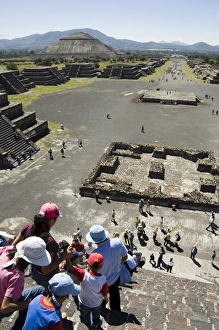 Descend Prints: Tourists decending from the Pyramid of the Moon