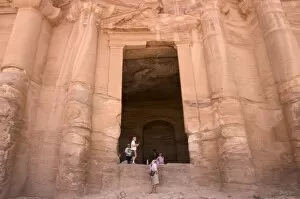Tourists at the door of the Monastery