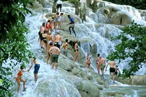 Local Famous Place Collection: Tourists at Dunns River Falls