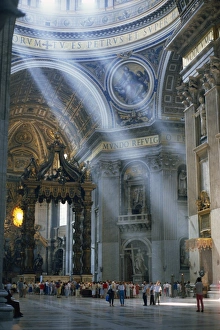 St Peters Prints: Tourists in the interior of St