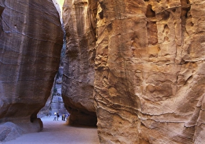 Textured Prints: Tourists at Petra, Jordan, Middle east