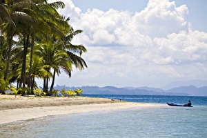 Kayak Prints: Tourists sea kayaking, Boca Del Drago Beach, Colon Island (Isla Colon)