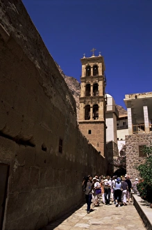 Tourists, St. Catherines Monastery, UNESCO World Heritage Site, Sinai