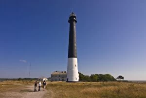 Tourists walking to Lighthouse at Saaremaa Island, Estonia, Baltic States, Europe