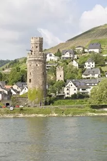 The tower of Braubach, near Koblenz, the Rhine River, Rhineland-Palatinate