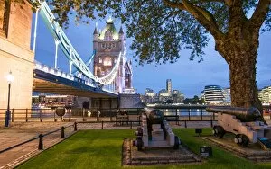 Suspension Collection: Tower Bridge at night, London, England, United Kingdom, Europe