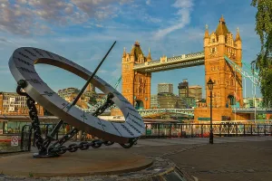 Chain Prints: Tower Bridge and sundial, London, England