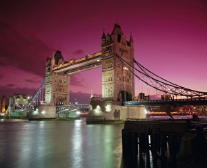 Tower Bridge Prints: Tower Bridge and Thames River, London, England, UK, Europe