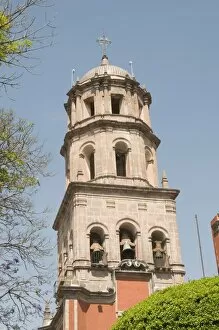 Images Dated 21st April 2008: Tower of the convent church of San Francisco, Santiago de Queretaro (Queretaro)