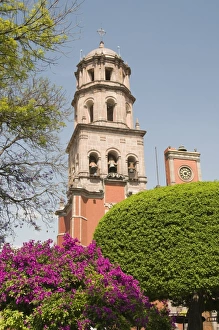 Images Dated 21st April 2008: Tower of the convent church of San Francisco, Santiago de Queretaro (Queretaro)
