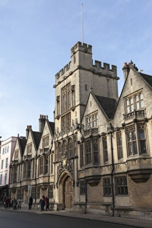 Tower and entrance to All Souls College, Oxford, Oxfordshire, England, United Kingdom, Europe