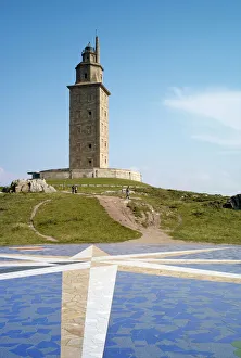 Light Houses Prints: Tower of Hercules (Torre de Hercules), A Coruna, Galicia, Spain, Europe