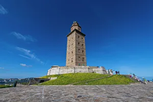 Galicia Prints: The Tower of Hercules, UNESCO World Heritage Site, La Coruna, Galicia, Spain, Europe