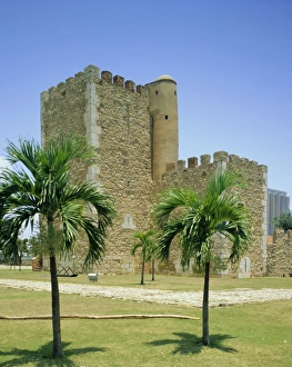 Santo Domingo Prints: Tower of Homage, fortress, Santo Domingo, Dominican Republic, Caribbean, West Indies